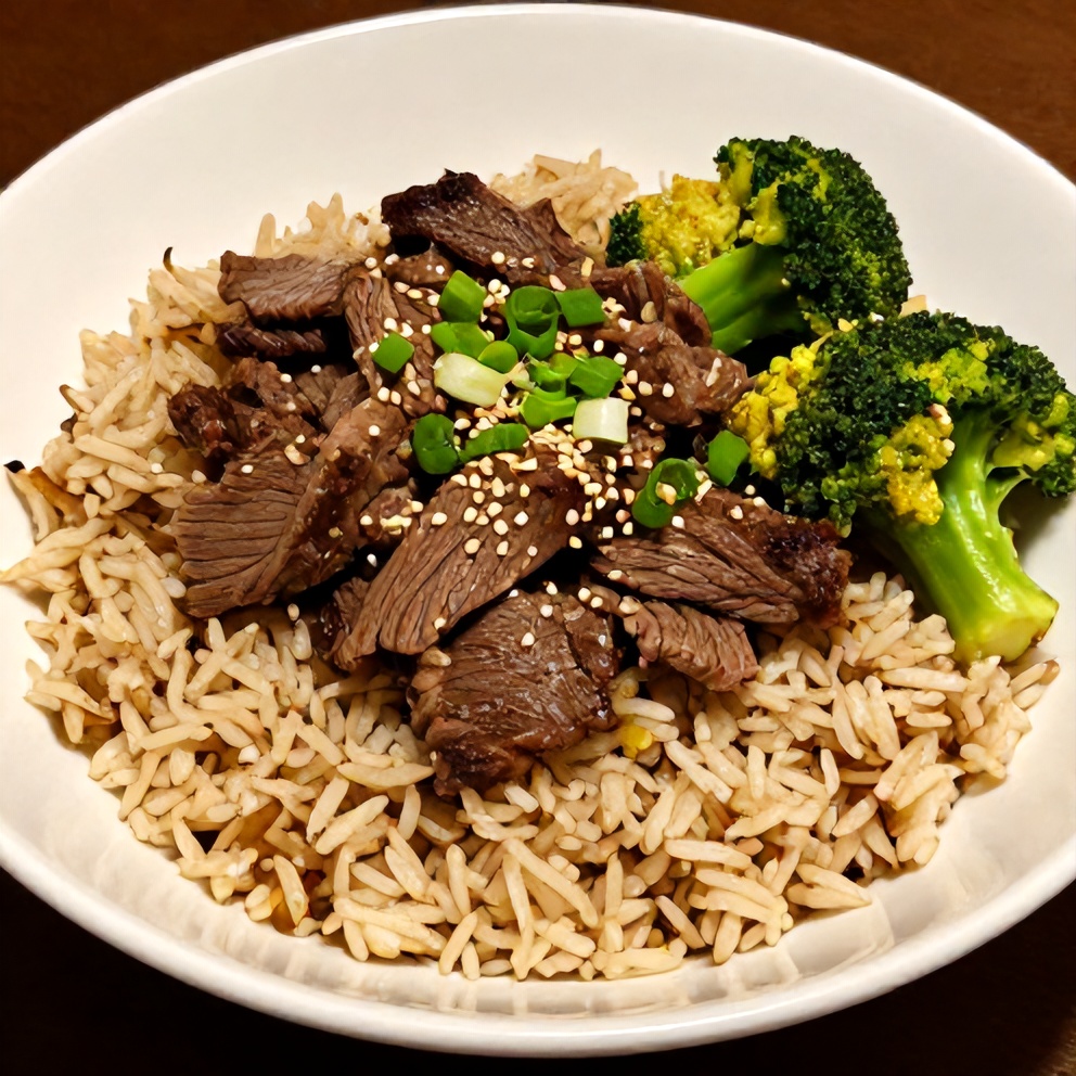 Beef and Broccoli Rice Bowls Plated