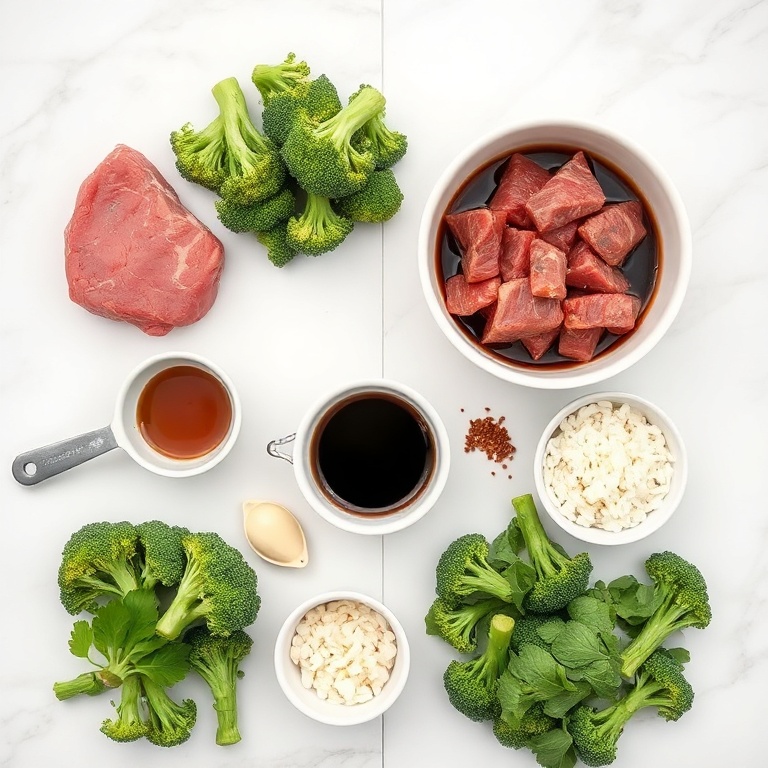 Beef and Broccoli Rice Bowls Ingredients