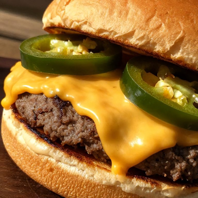 Cheddar Jalapeño Burgers