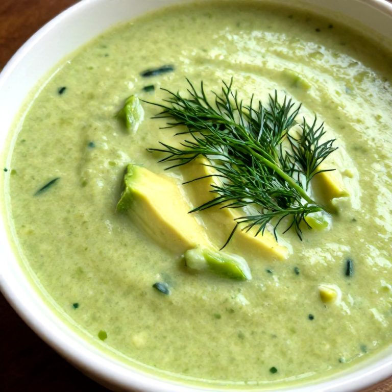 chilled cucumber avocado soup