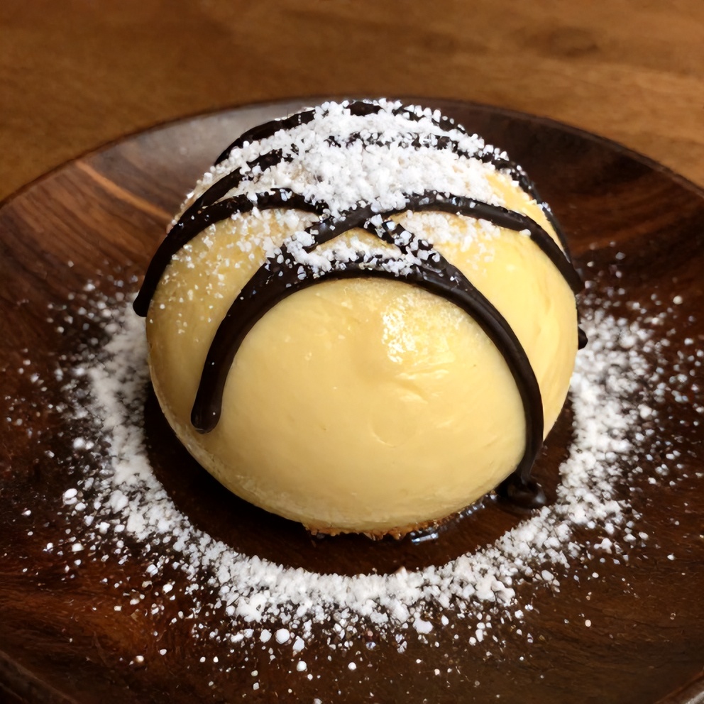 Perfectly plated Italian Cream Bombs