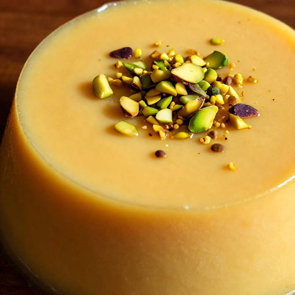 creamy orange blossom semolina pudding