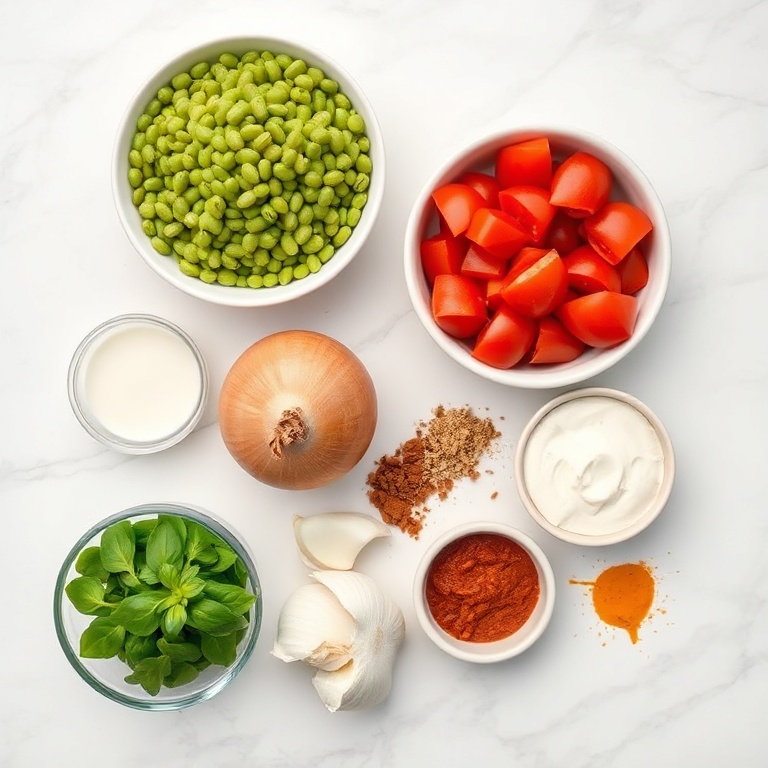 Ingredients for Creamy Moroccan Harissa Lentil Soup