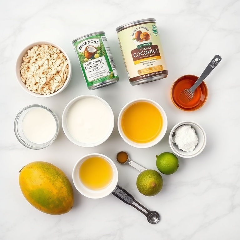 Ingredients for Pandan Coconut Overnight Oats