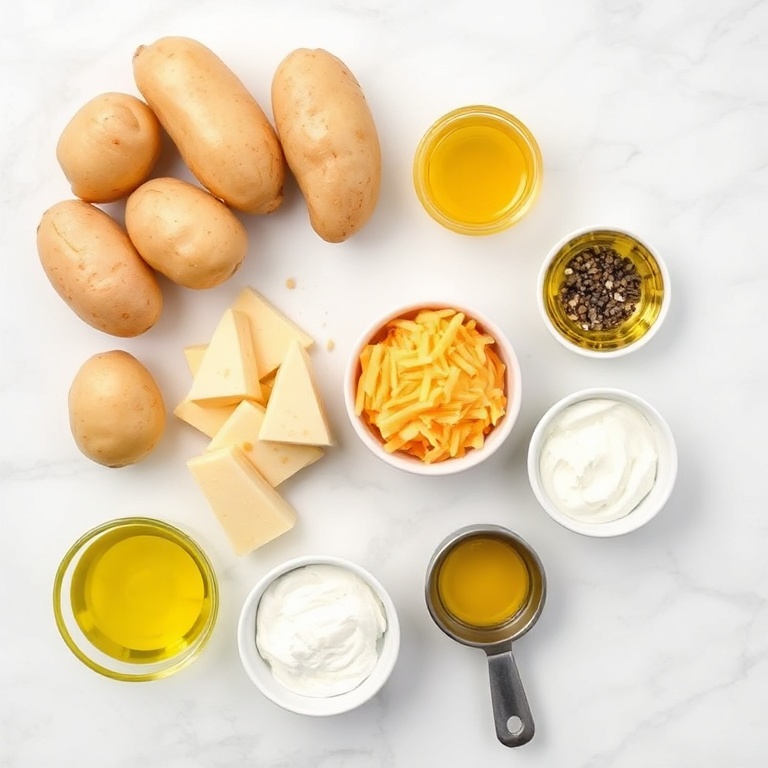 Raw Ingredients for Crispy Baked Potato Skins