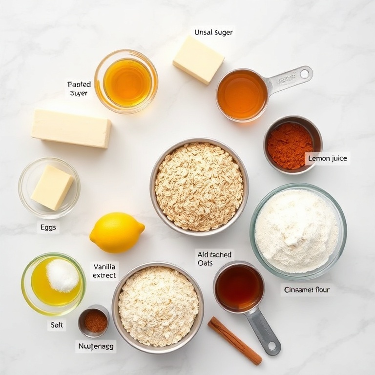 Burnt honey pie ingredients