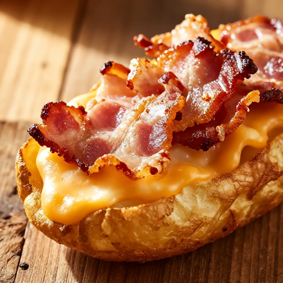 Crispy Cheesy Potato Skins with Bacon
