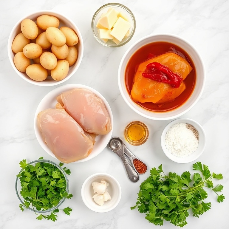 Raw Ingredients for Crispy Chipotle Honey Chicken Thighs