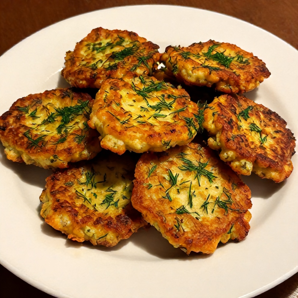 Crispy Dill Pickle Fritters on a white plate