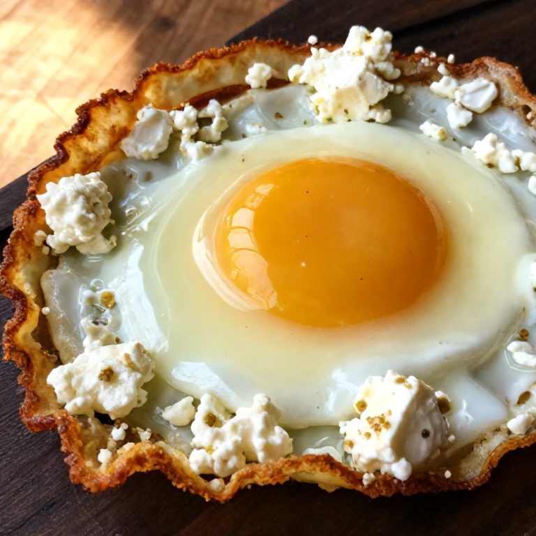 crispy feta fried eggs