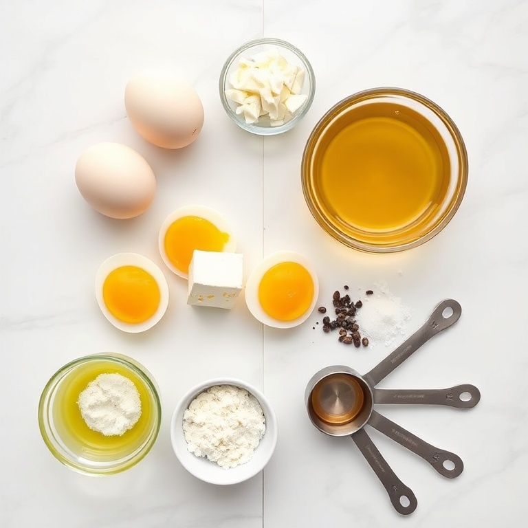 Ingredients for Crispy Feta Fried Eggs