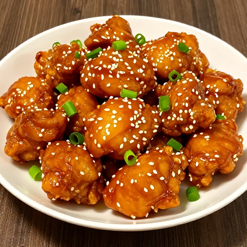 Plated Crispy Gluten-Free Orange Chicken