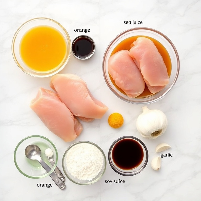 Ingredients for Crispy Gluten-Free Orange Chicken