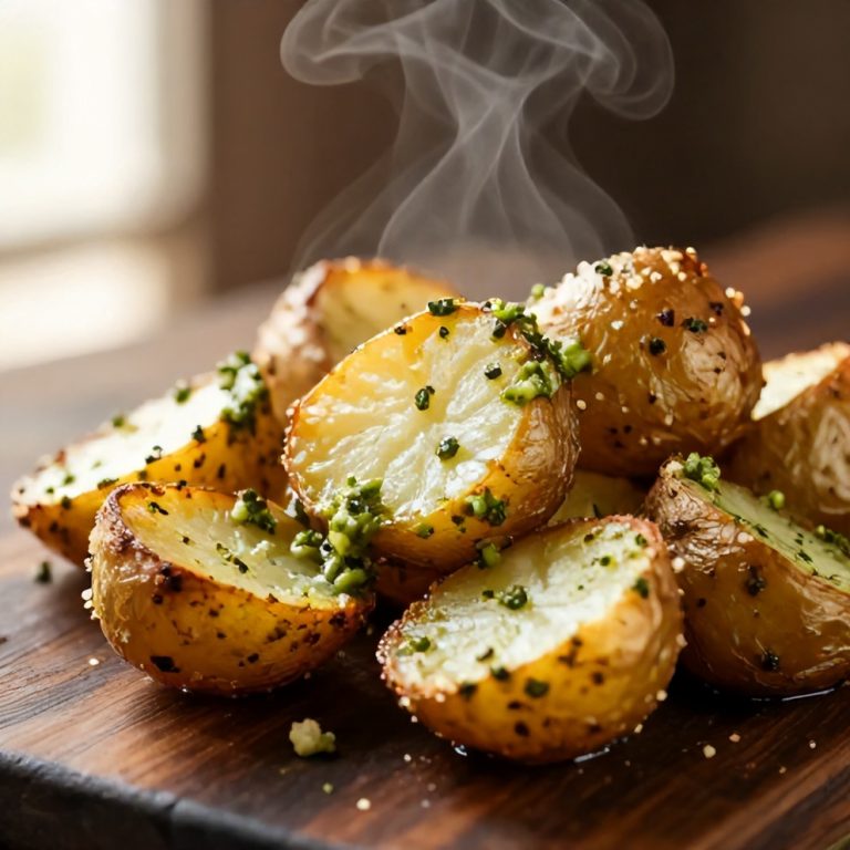 crispy parmesan pesto roasted potatoes