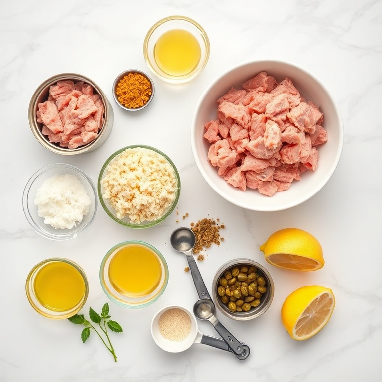 Ingredients for crispy tuna patties