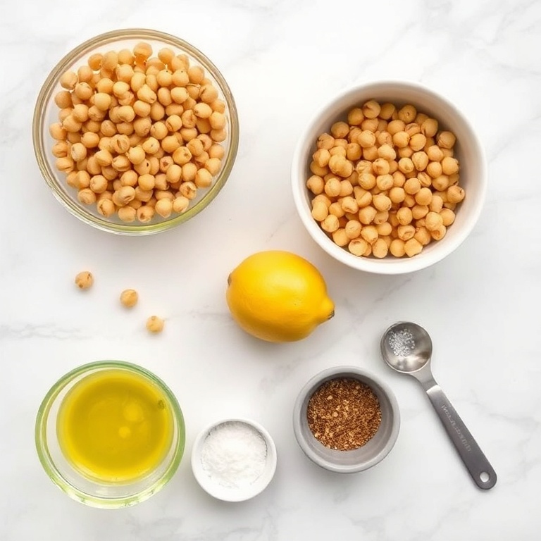 Raw Ingredients for Za’atar Roasted Chickpeas