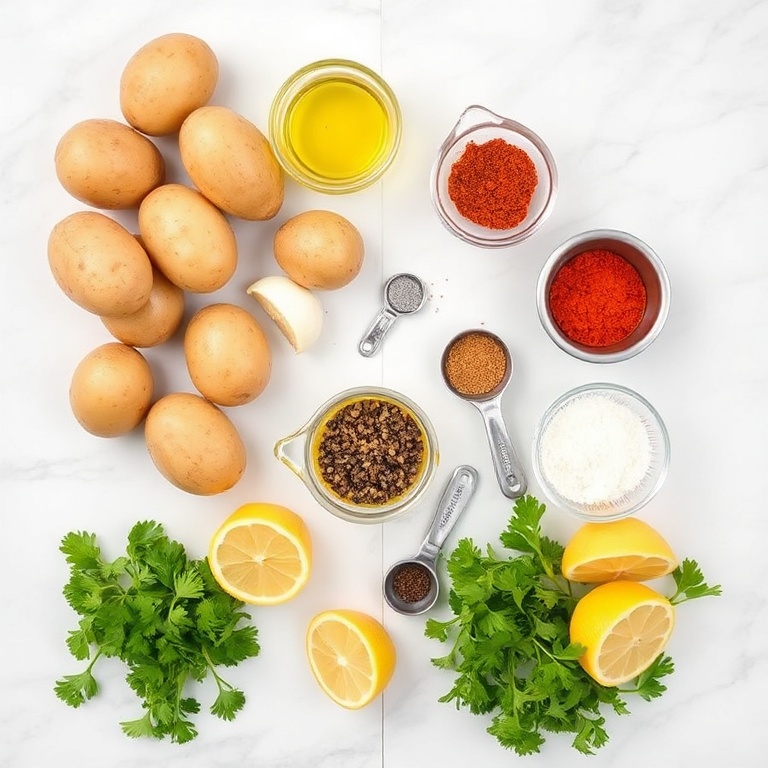 Raw Ingredients for Za’atar Smashed Potatoes