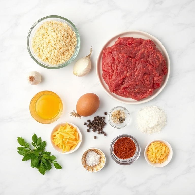 Raw Ingredients for Amish Hamburger Steak Bake