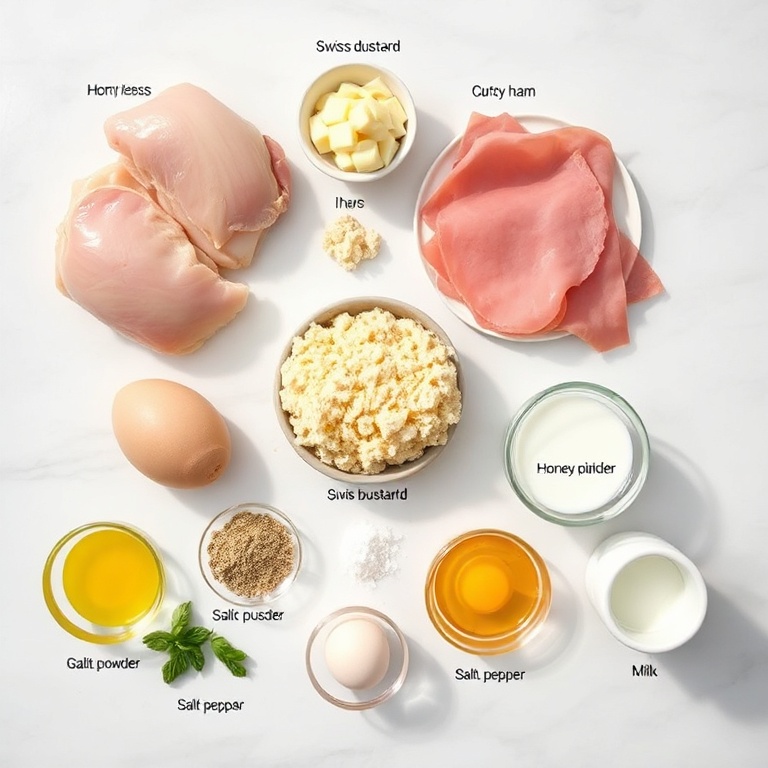 Raw Ingredients for Baked Chicken Roll Ups