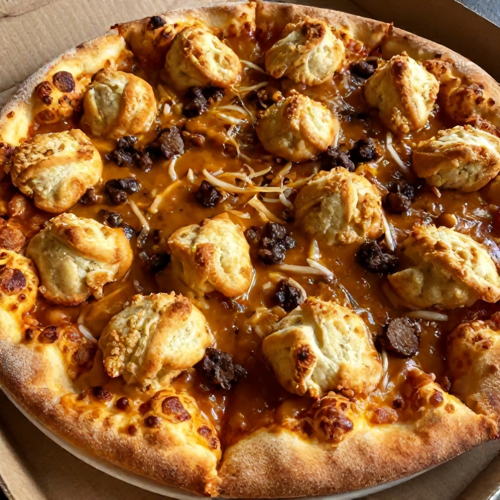 easy biscuits and sausage gravy breakfast pizza