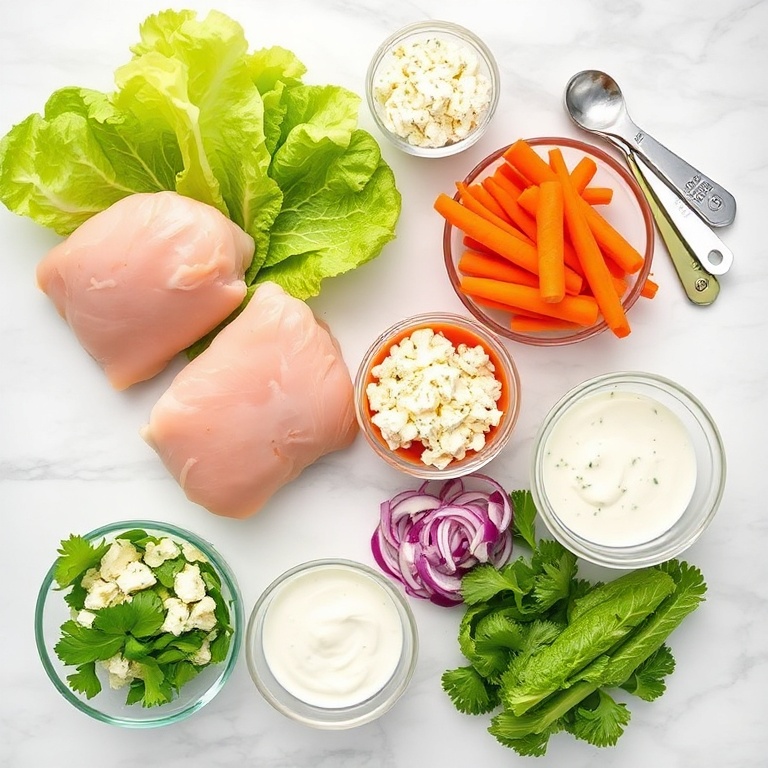 Raw Ingredients for Easy Buffalo Chicken Salad