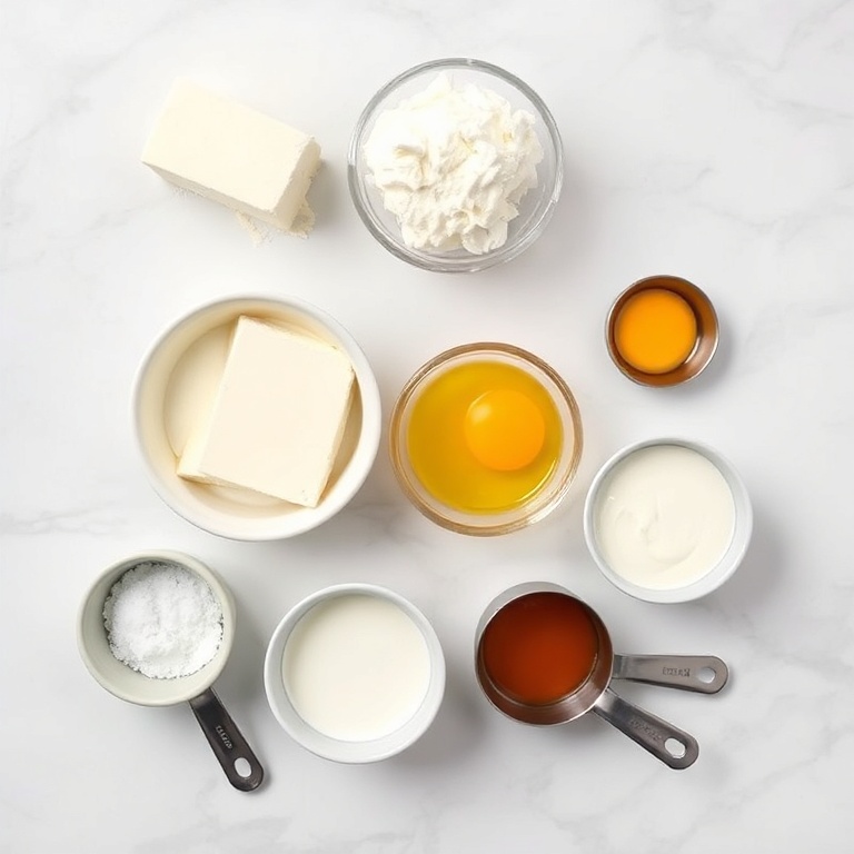 Ingredients for Burnt Basque Cheesecake