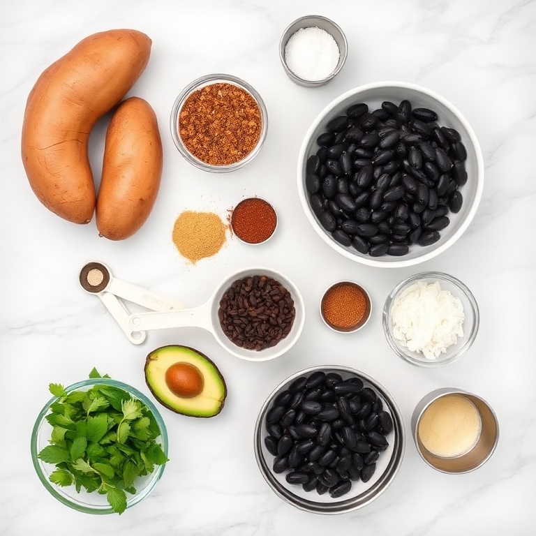 Easy Cajun Sweet Potato Rice Bowl Ingredients