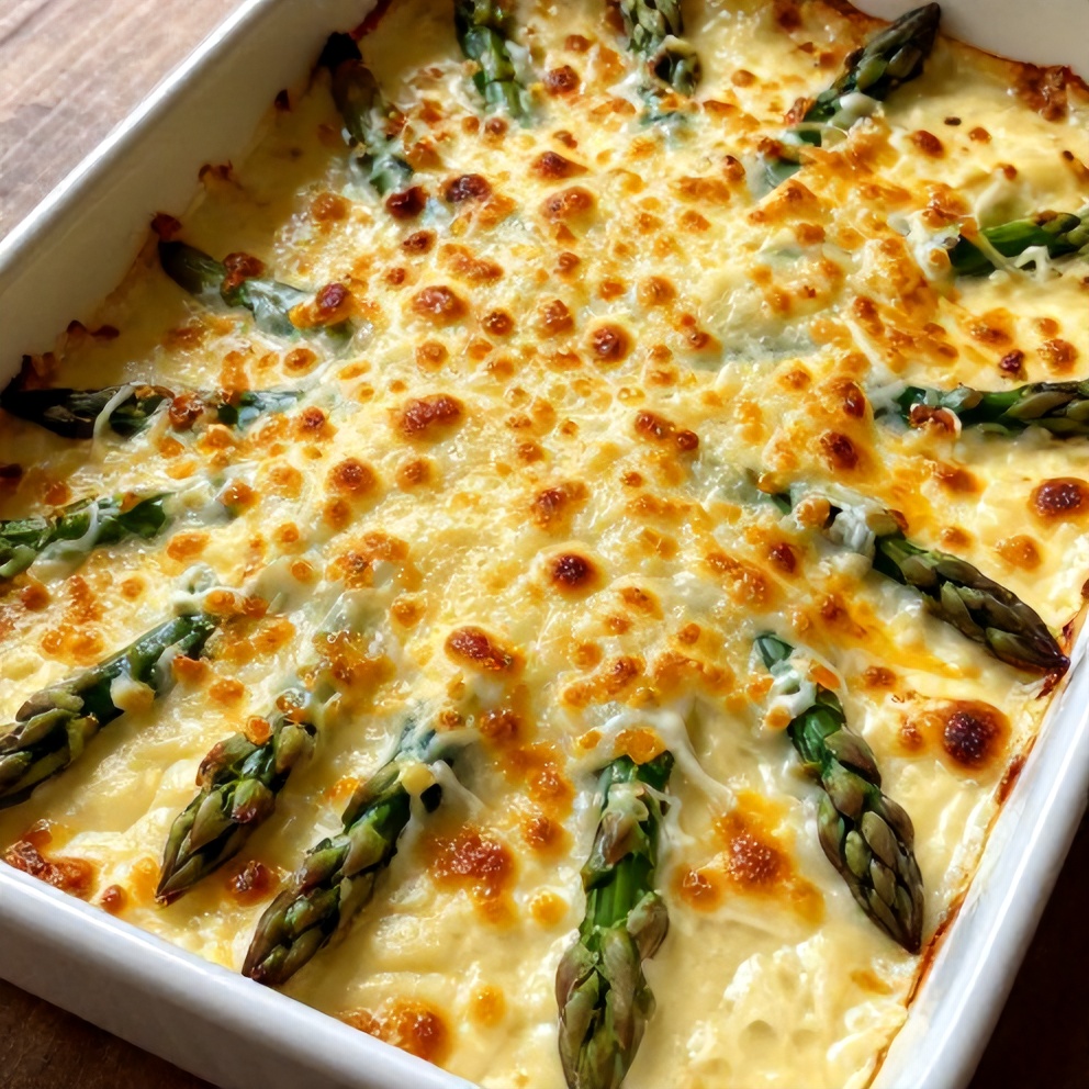 Easy Cheesy Asparagus Casserole