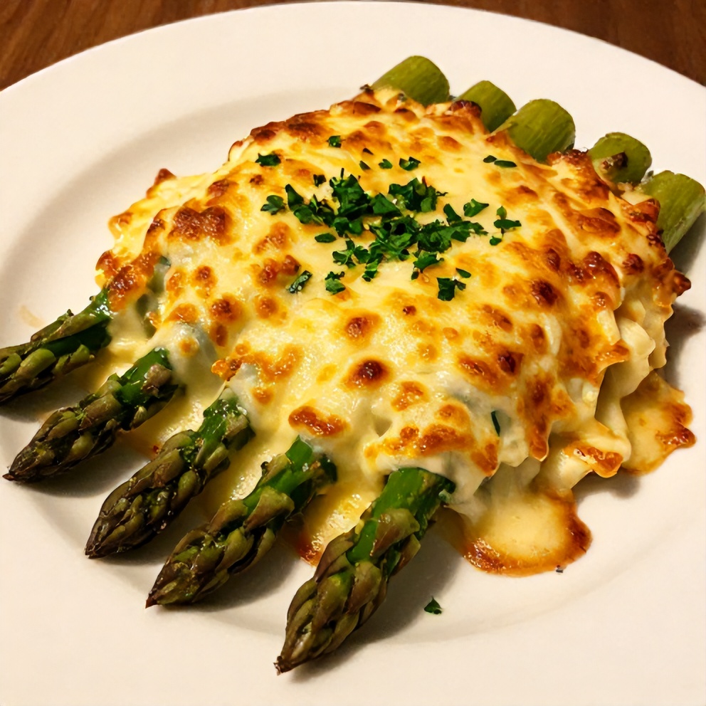 Perfectly Baked Cheesy Asparagus Casserole