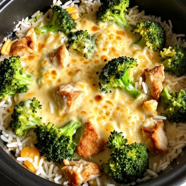 easy cheesy broccoli chicken and rice crockpot