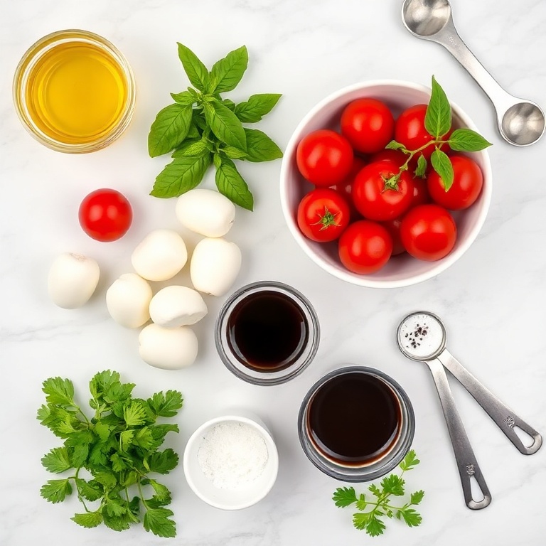 Raw Ingredients for Cherry Tomato Salad