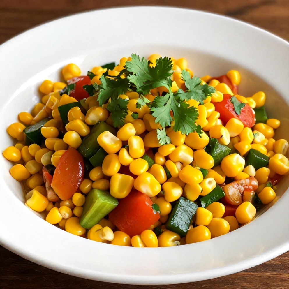 Easy Chipotle Corn Salsa served in a bowl with tortilla chips