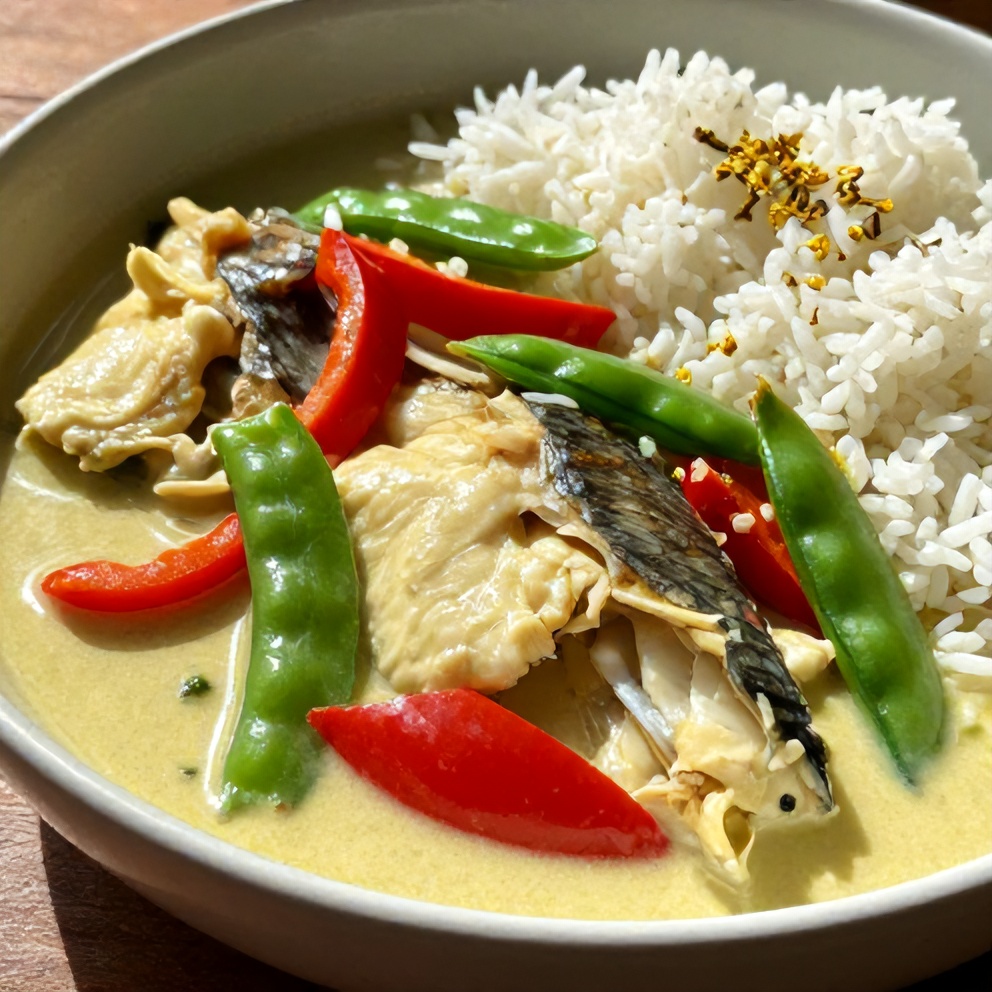 easy coconut lime fish curry