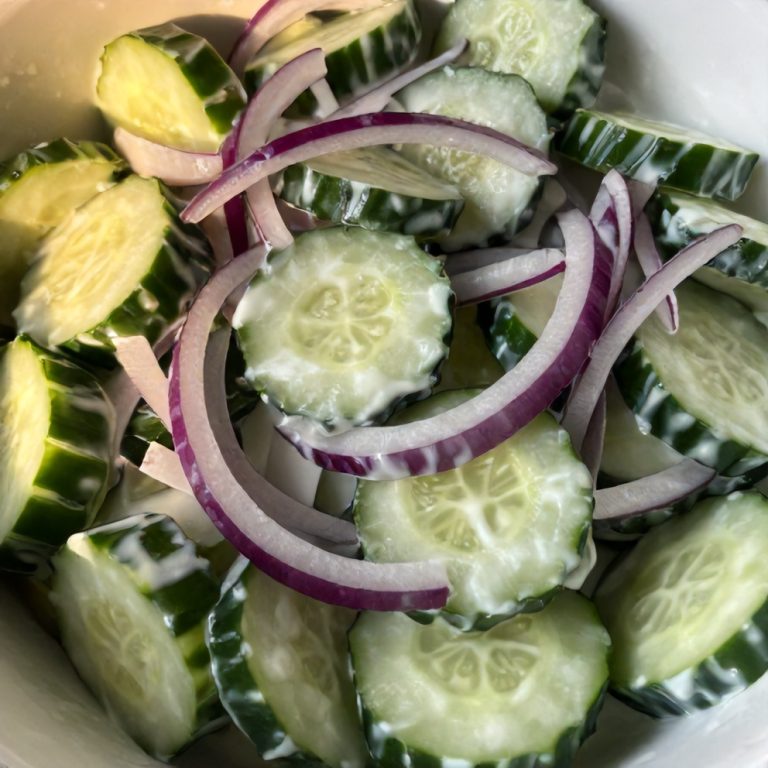 Easy Creamy Cucumber Salad