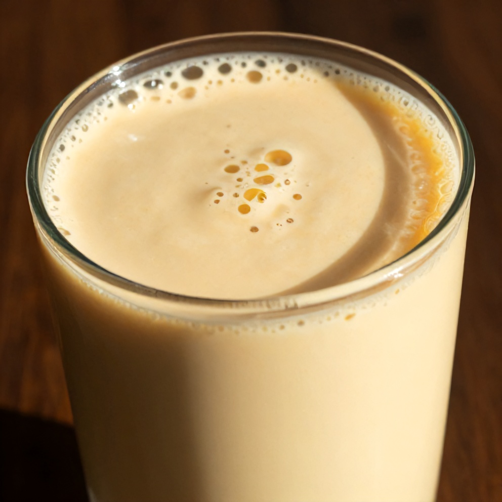 creamy mango coconut protein shake