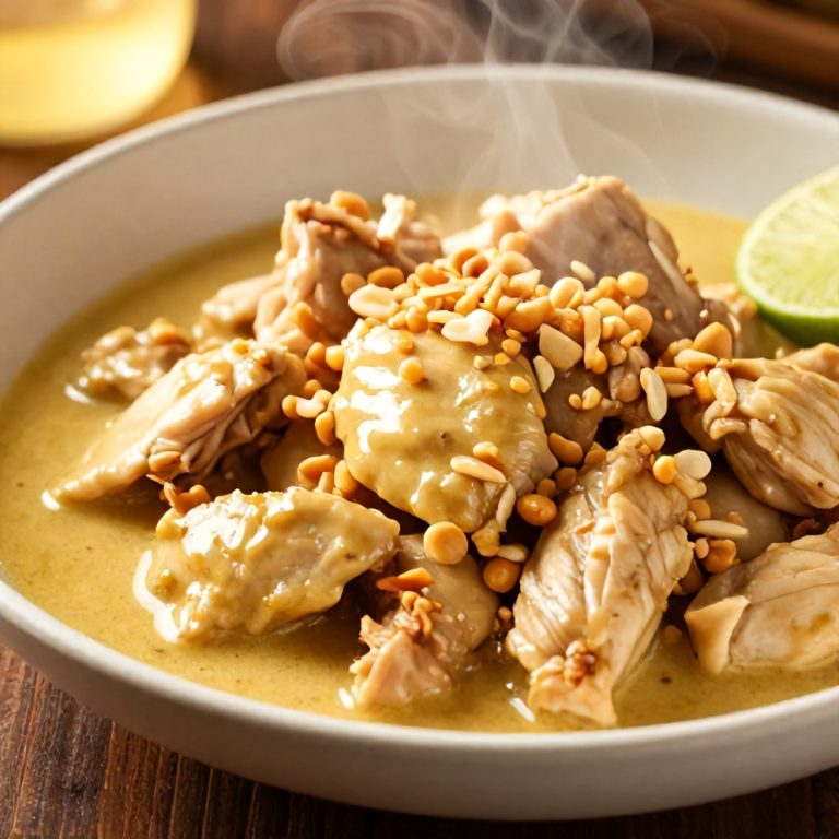 Easy Crockpot Thai Peanut Chicken