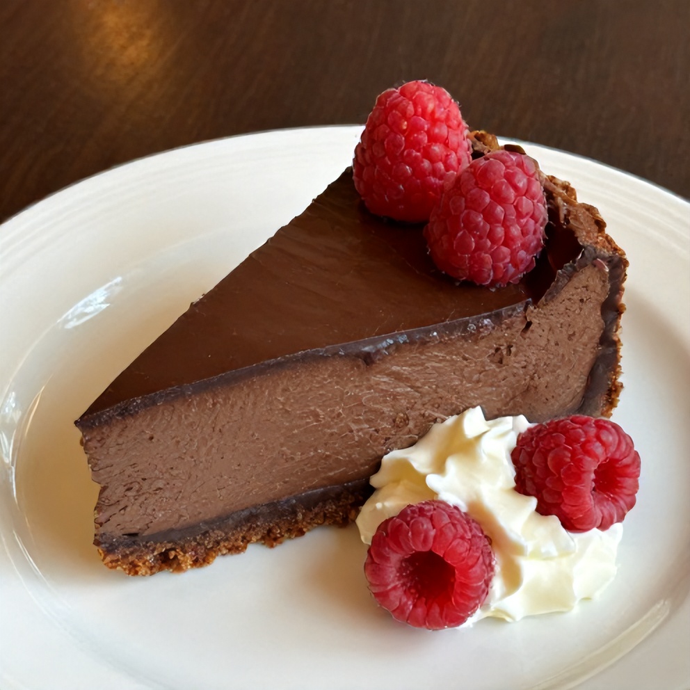 Easy Dark Chocolate Raspberry Cheesecake Slice