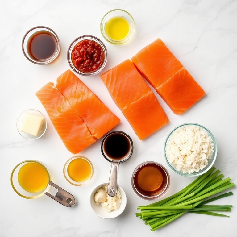 Gochujang Butter Salmon Rice Bowl Ingredients