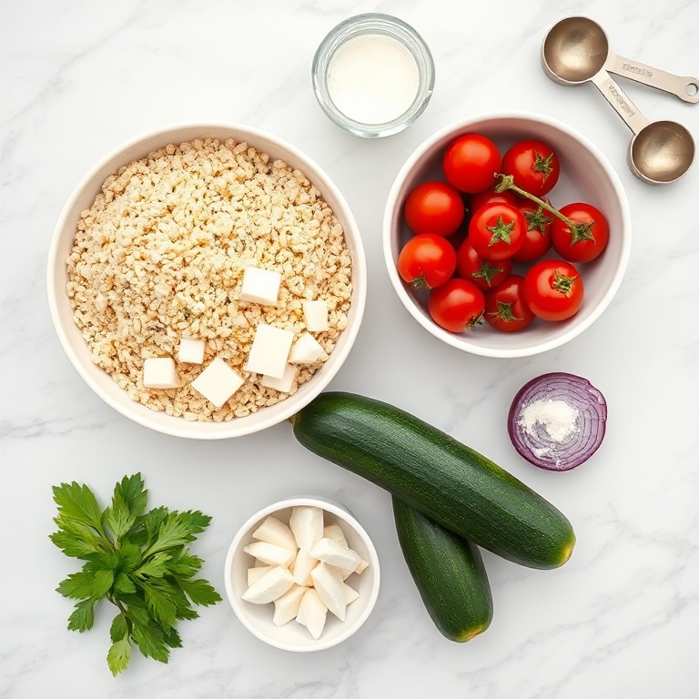 Greek grain bowl ingredients