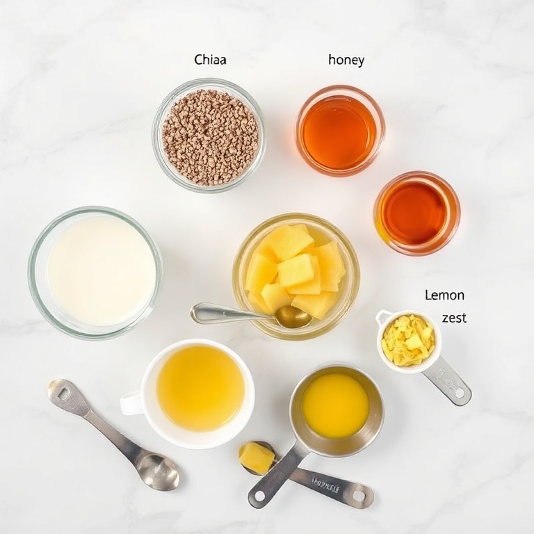 Ingredients for Lemon Curd Chia Pudding