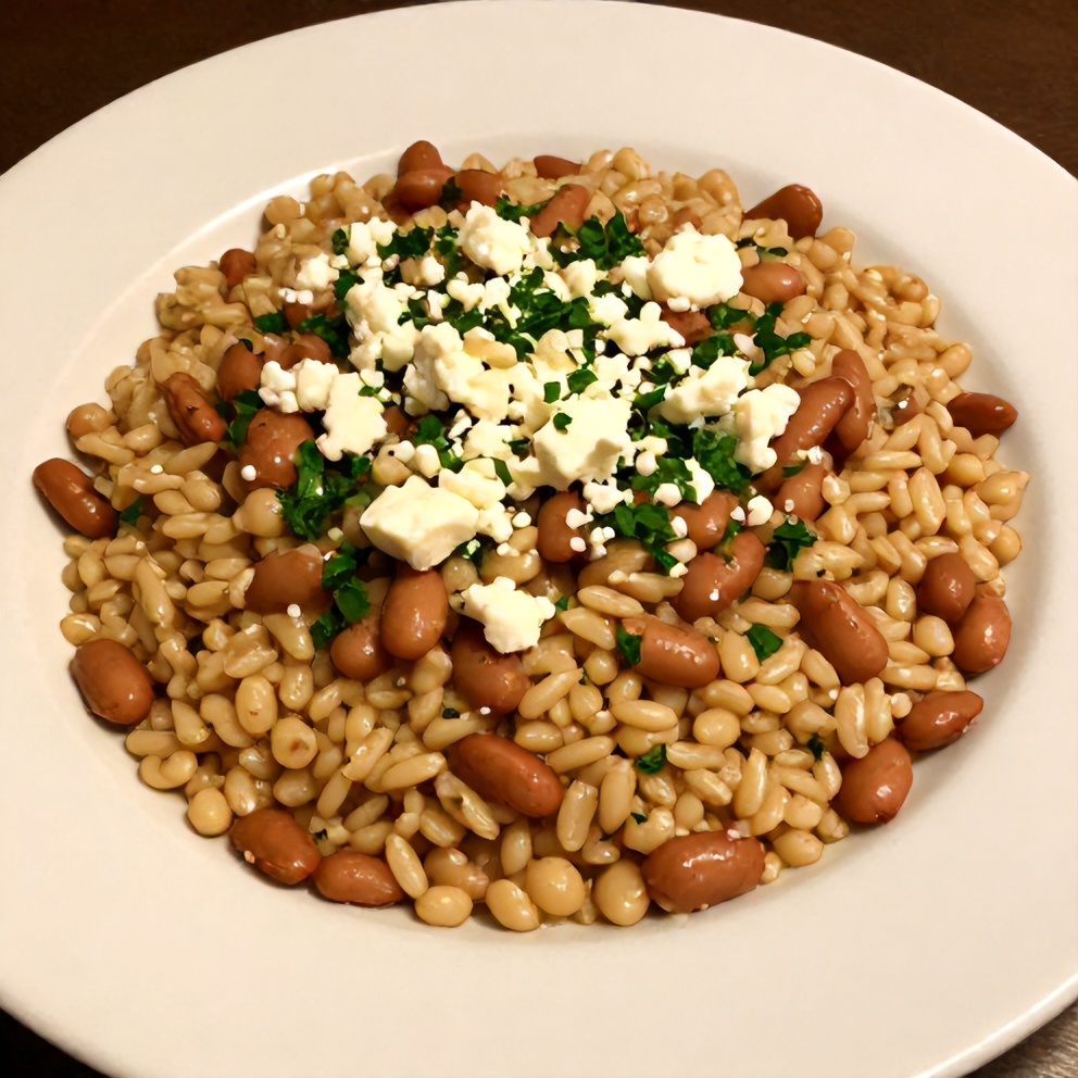 Delicious Mediterranean Orzo and Beans
