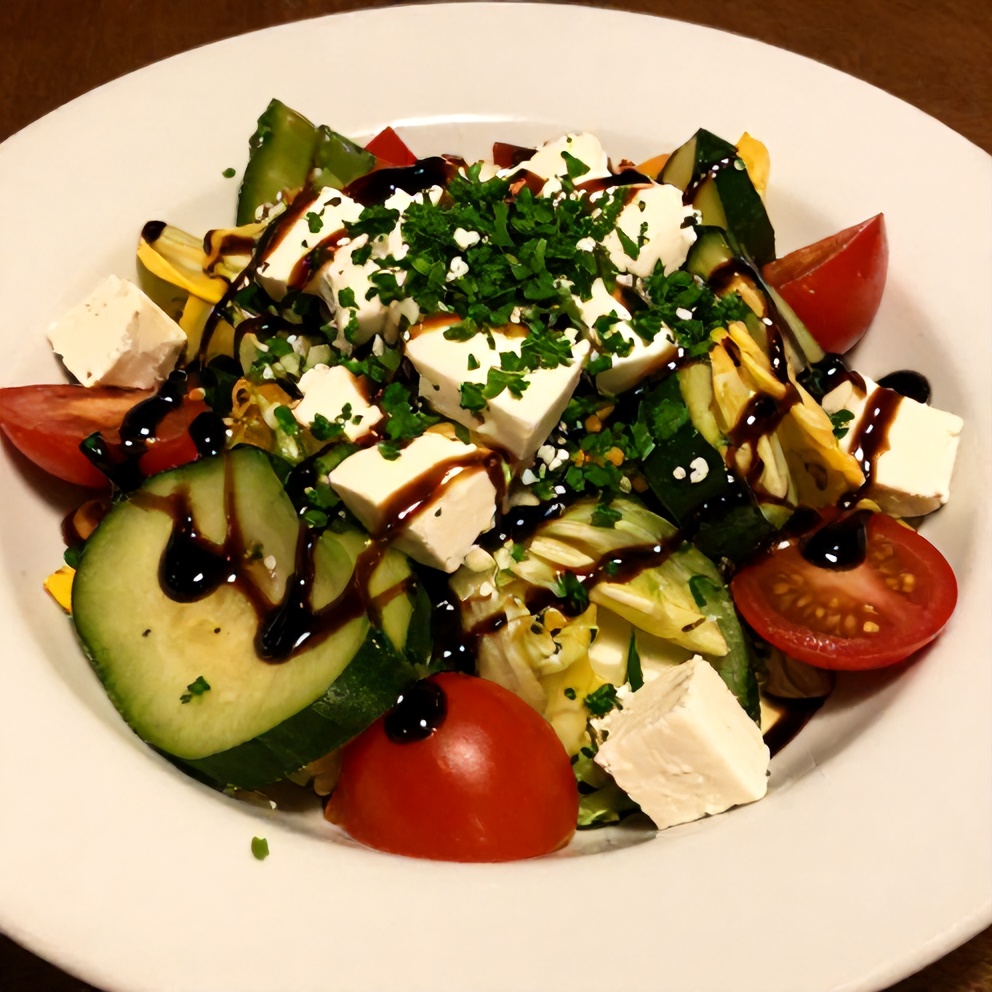 Mediterranean Side Salad with Balsamic Vinaigrette