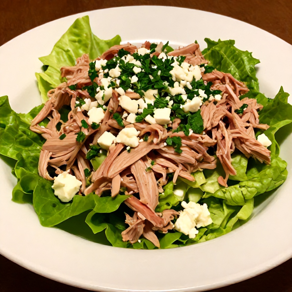 Mediterranean Tuna Salad on a Bed of Lettuce