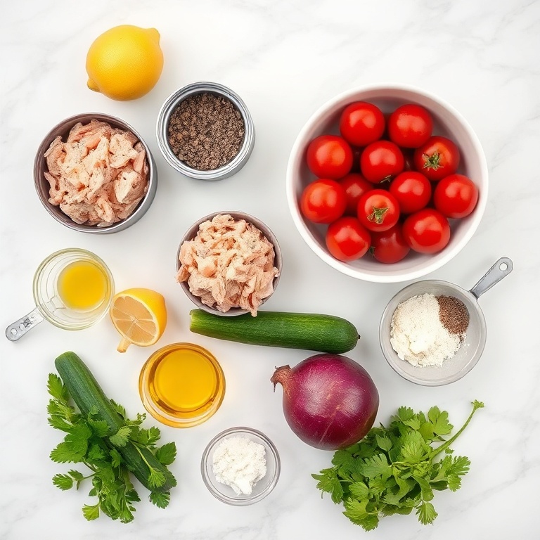 Mediterranean Tuna Salad Ingredients