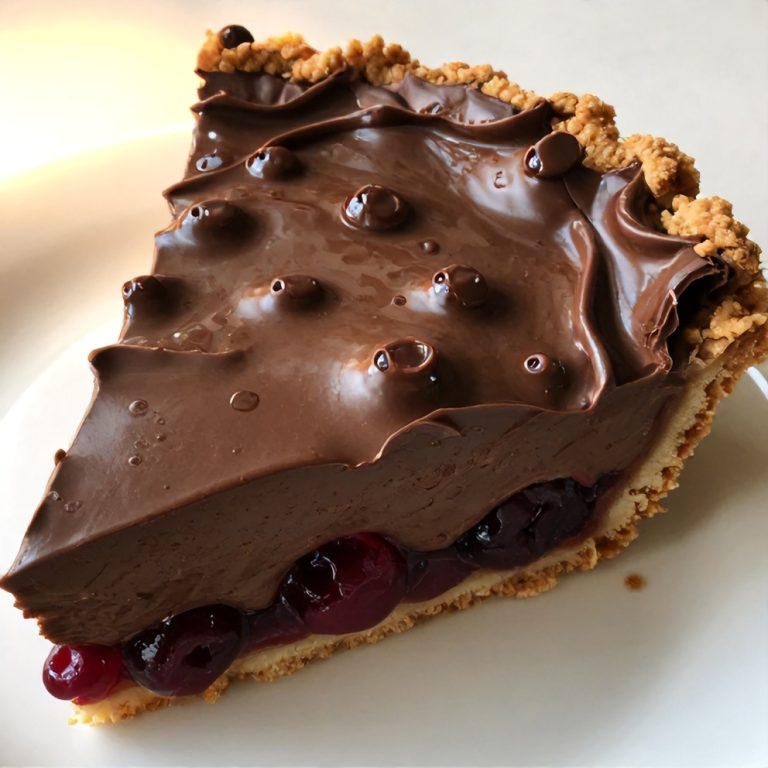 Easy No-Bake Chocolate Cherry Cream Pie