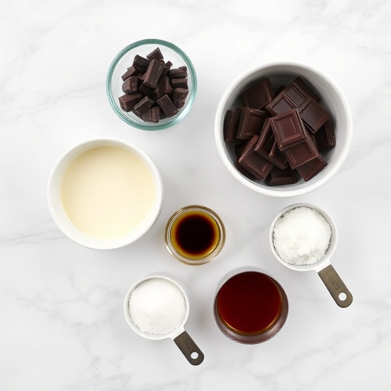 Raw Ingredients for No-Bake Chocolate Mousse