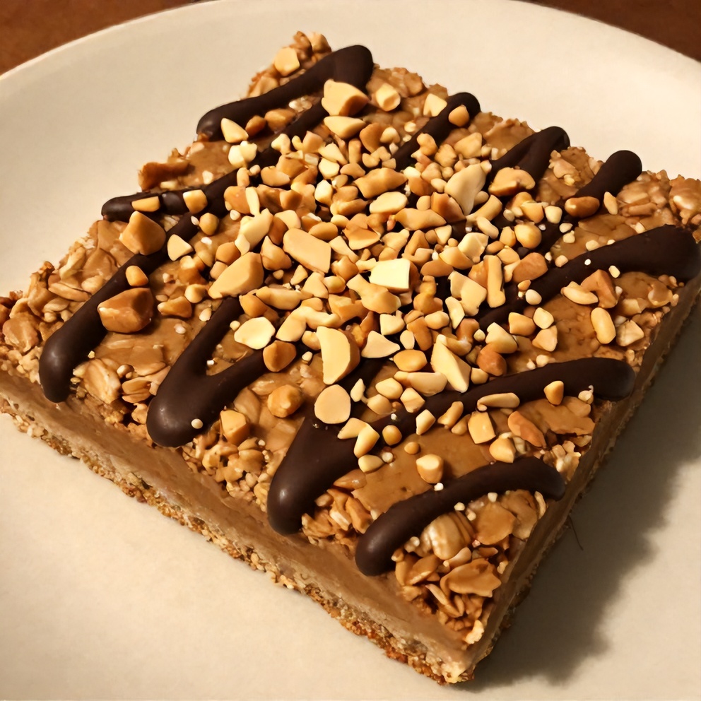 No-Bake Peanut Butter Oat Bars sliced and ready to serve