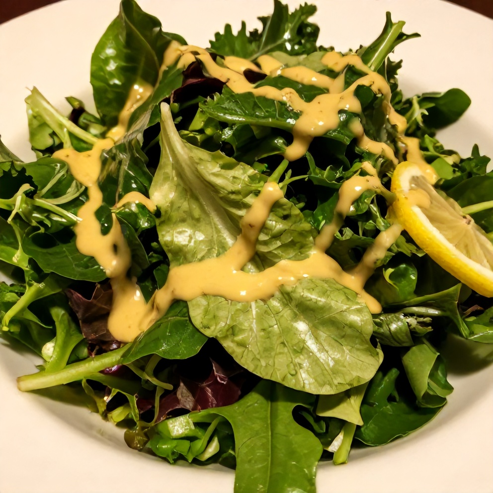 Mixed greens salad with lemon vinaigrette