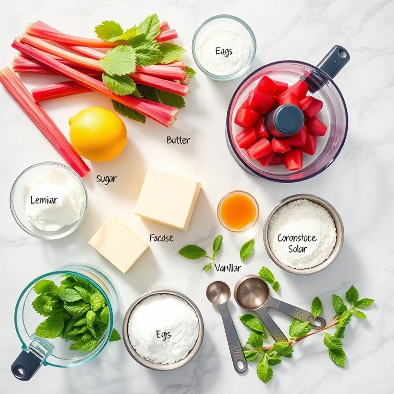 Rhubarb Cream Cheese Bars Ingredients
