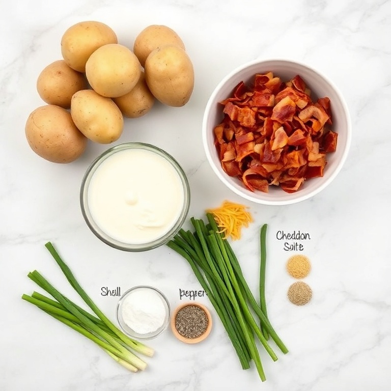 Raw Ingredients for Cowboy Potato Casserole